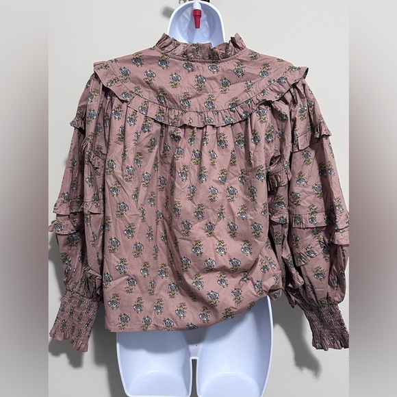 Aureum Floral and Ruffled Victorian Style Dreamy Top - Picture 7 of 9